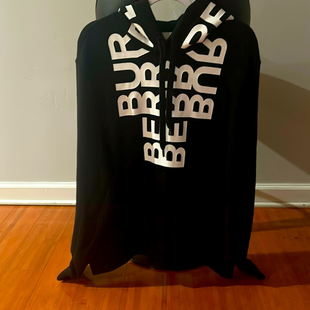 Black and white Burberry hoodie